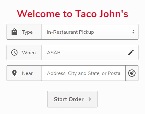 Taco Johns Online Ordering